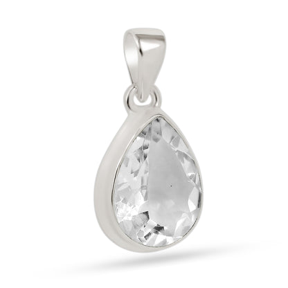 Collar Cuarzo Cristal Facetado Gota