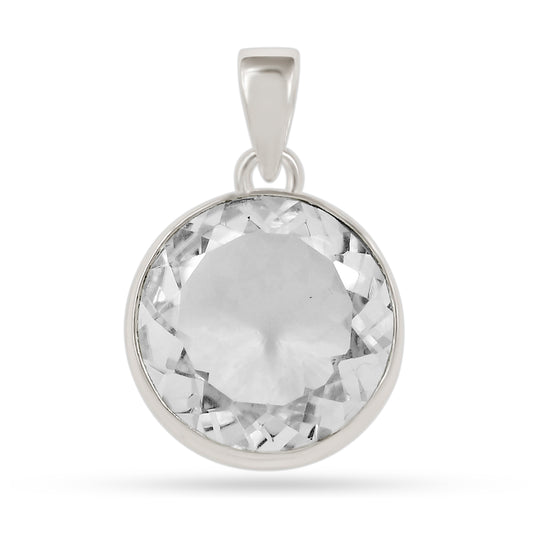 Collar Cuarzo Cristal Facetado Redondo