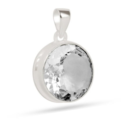 Collar Cuarzo Cristal Facetado Redondo
