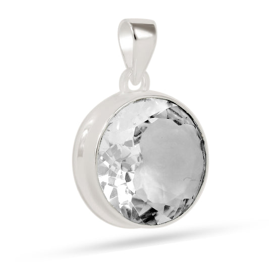 Collar Cuarzo Cristal Facetado Redondo
