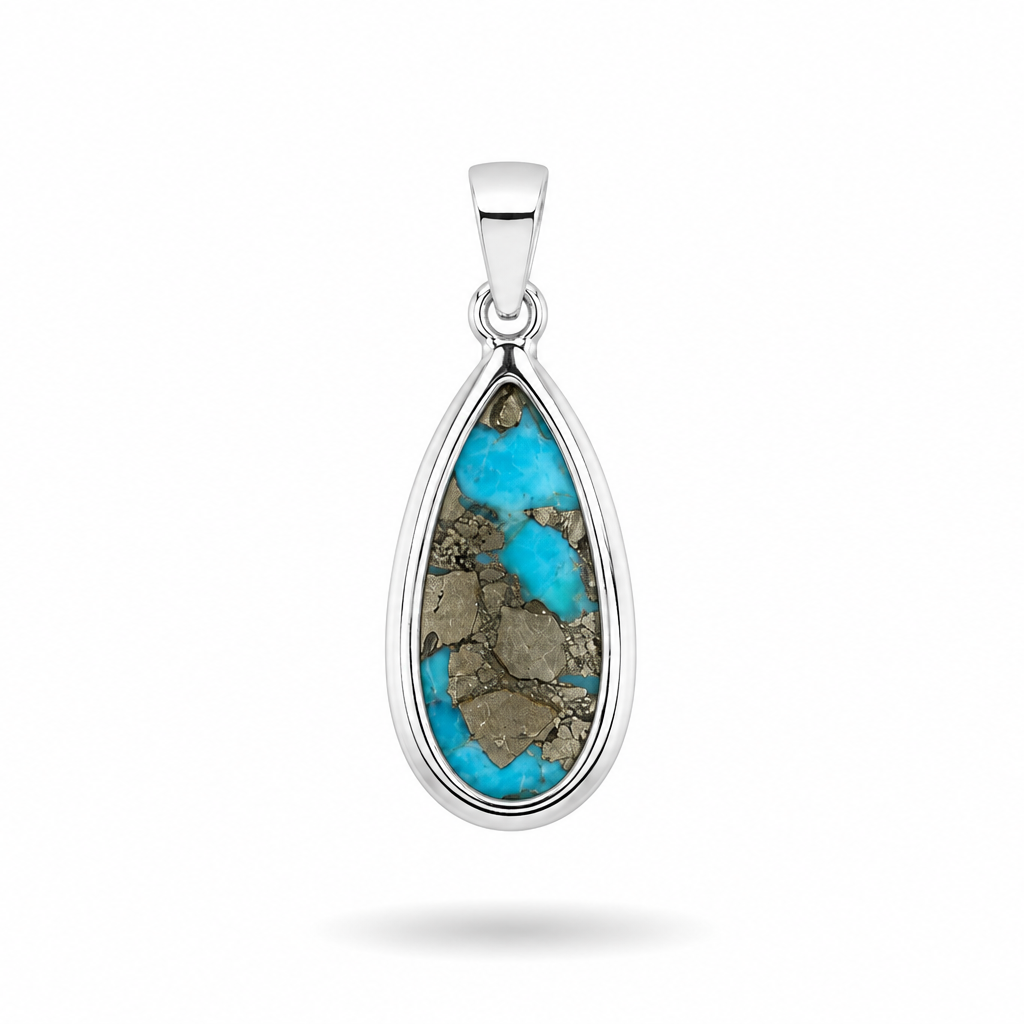 Collar Turquesa con Pirita