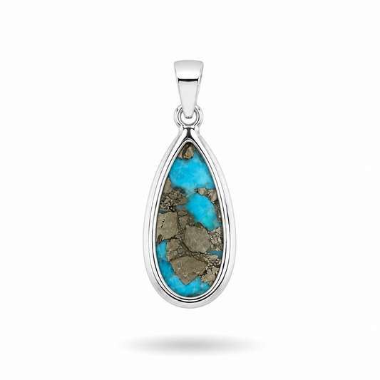 Collar Turquesa con Pirita