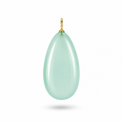 Dije de Aqua Calcedonia con Incrustado de Amatista