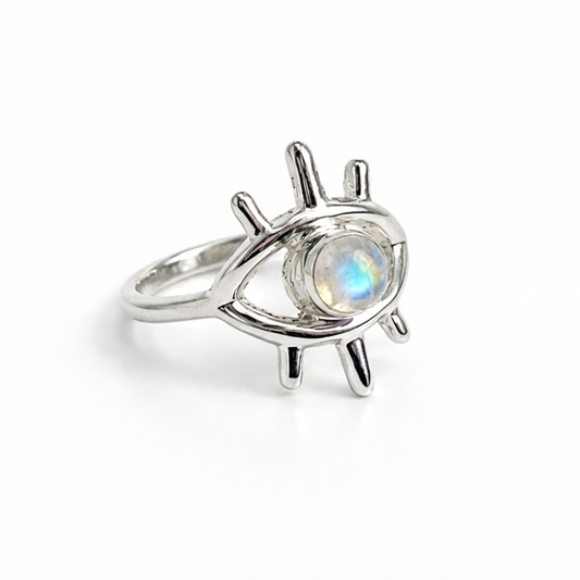 Anillo Ojo Turco con Piedraluna