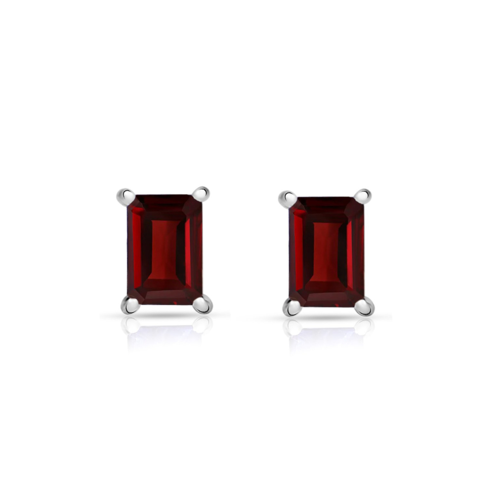 Aretes Granate Facetado