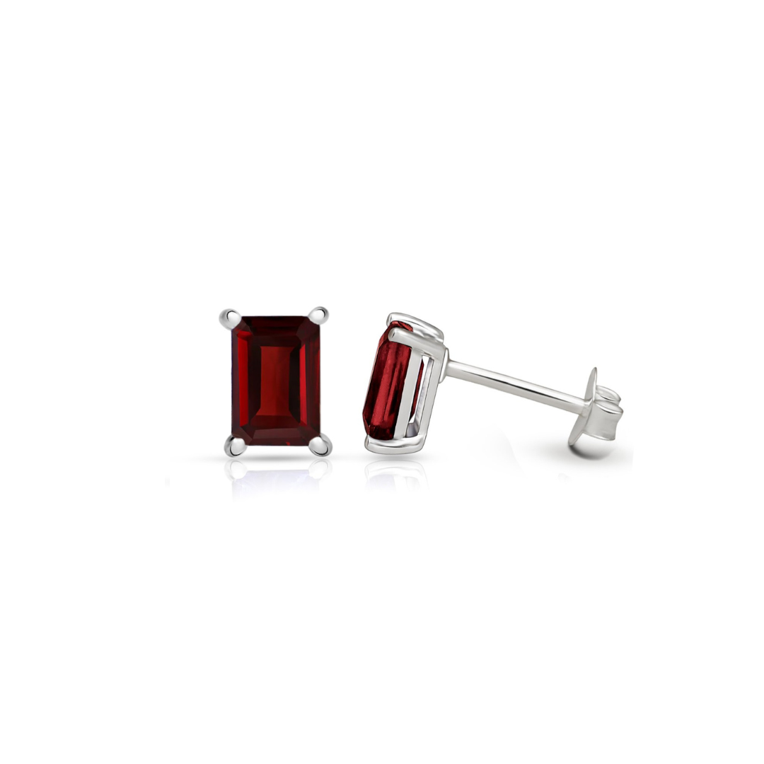 Aretes Granate Facetado