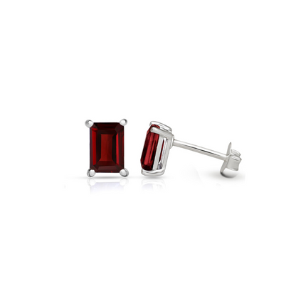 Aretes Granate Facetado