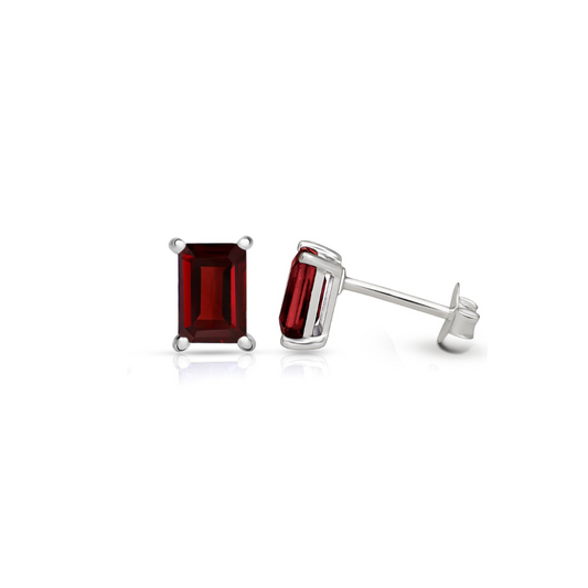 Aretes Granate Facetado