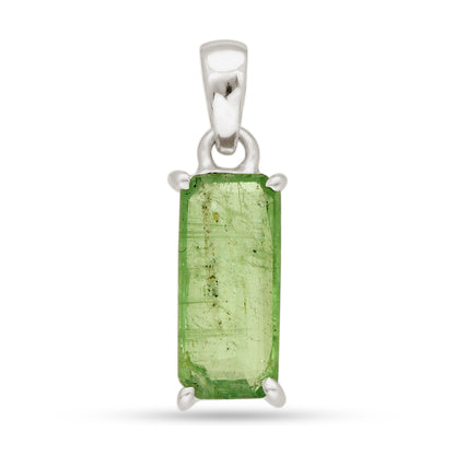 Collar de Kianita Verde Facetada