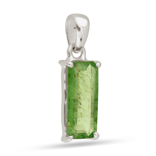 Collar de Kianita Verde Facetada