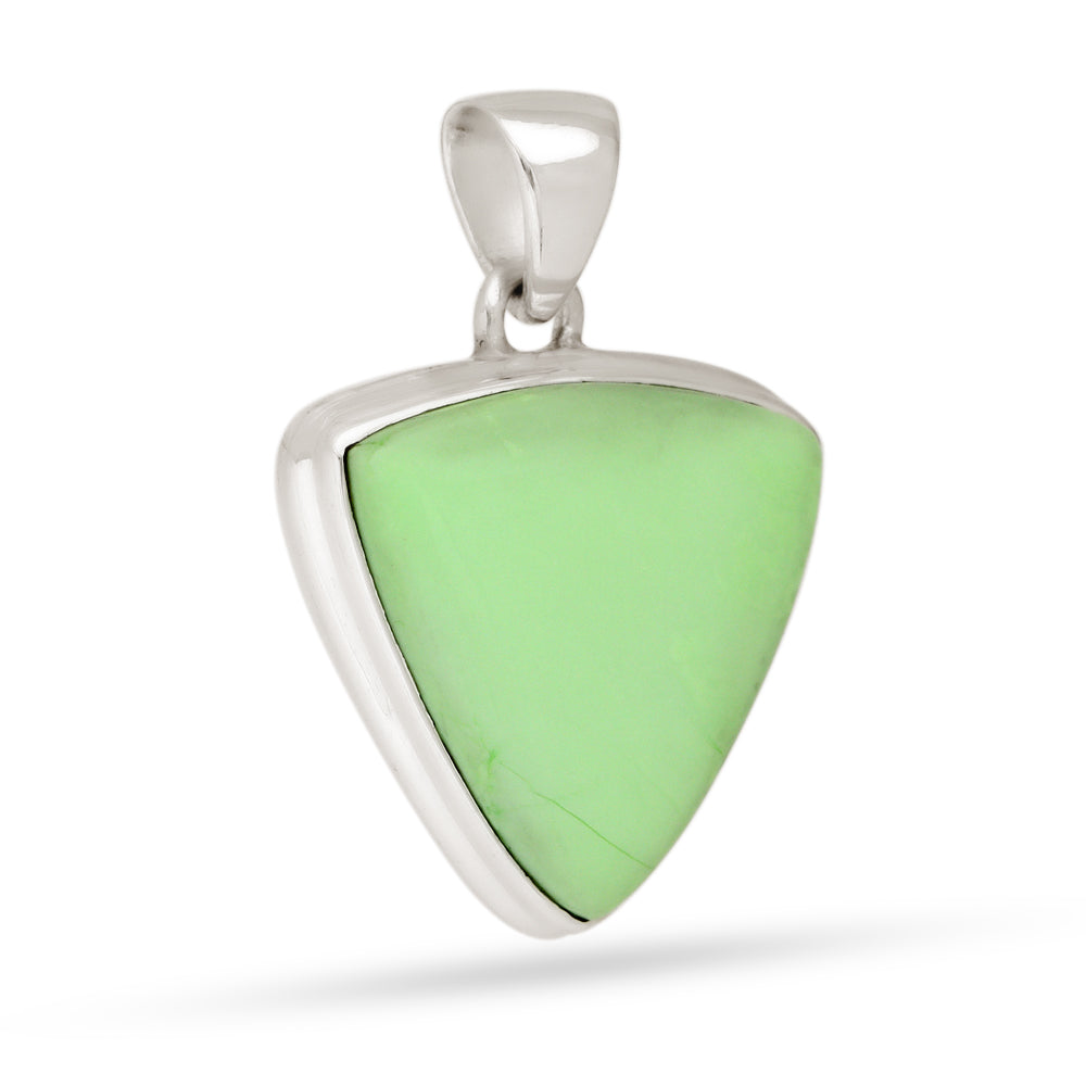 Collar de Crisoprasa Limón Triangulo