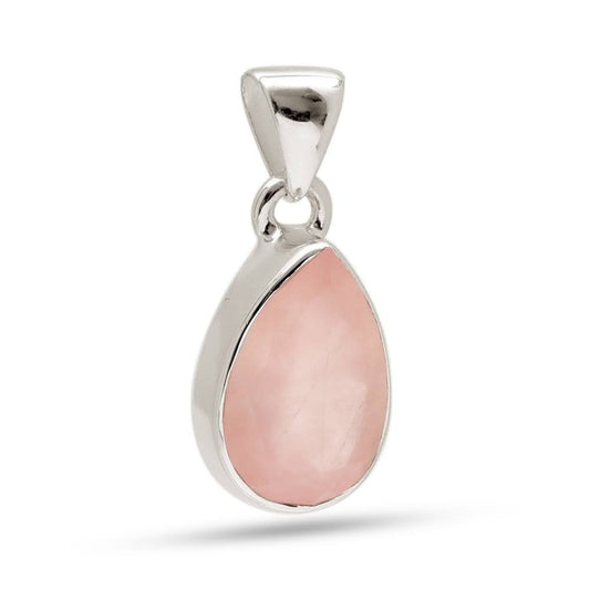 Collar de Cuarzo Rosa Facetado