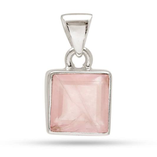 Collar de Cuarzo Rosa Facetado