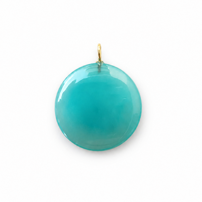 Dije de Aqua Calcedonia con Incrustado de Amatista