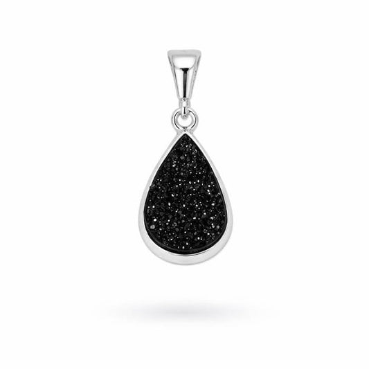 Collar de Agata Druzy Negra