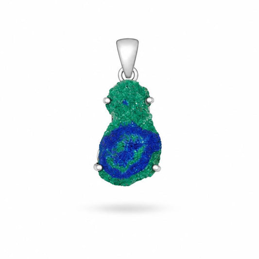 Collar Estalactita de Azurita en Malaquita