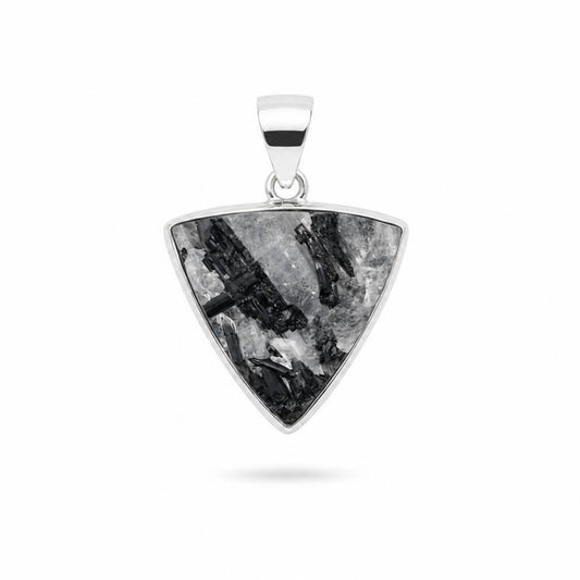 Collar Cuarzo con Turmalina Negra en Bruto