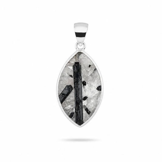 Collar Cuarzo Turmalinado en Bruto