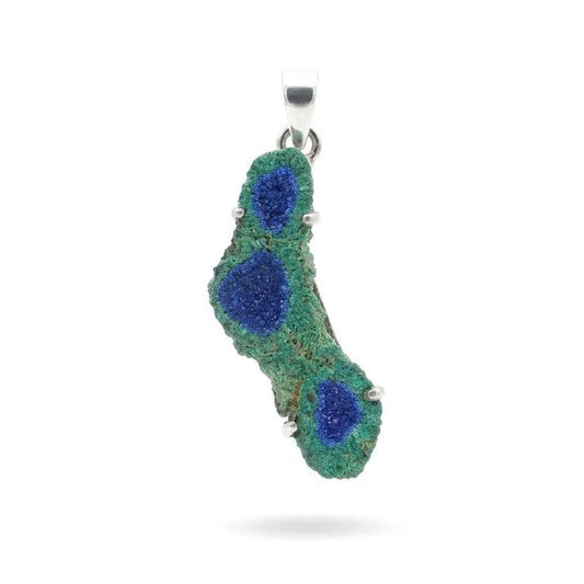 Collar Estalactita Azurita con Malaquita