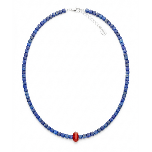 Choker de Lapislázuli y Cornalina