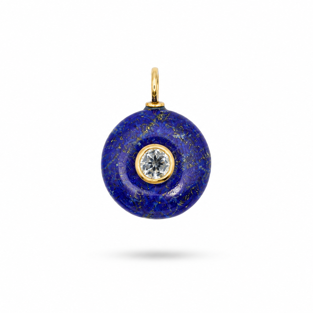 Dije de Lapislazuli con Incrustado de Topacio