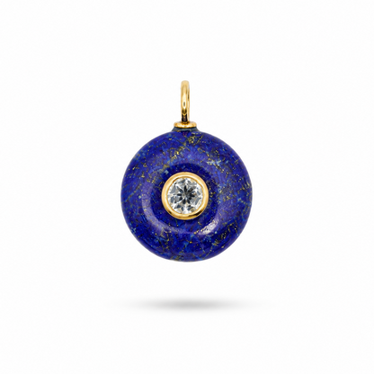 Dije de Lapislazuli con Incrustado de Topacio