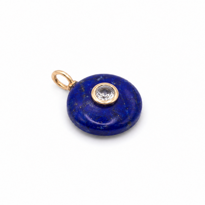 Dije de Lapislazuli con Incrustado de Topacio