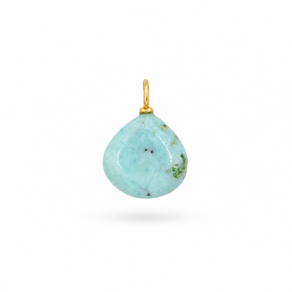 Dije de Larimar con Incrustado de Peridoto