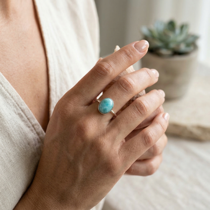 Anillo de Larimar