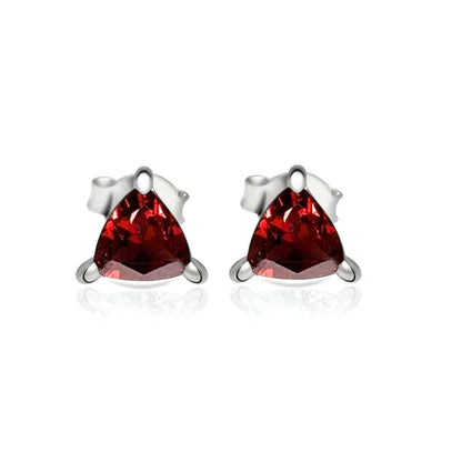 Aretes Granate Rojo Facetado