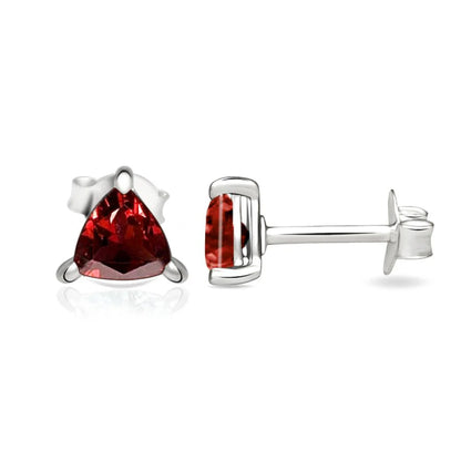Aretes Granate Rojo Facetado