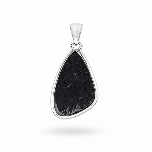 Collar de Piedra Natural Turmalina Negra en Bruto