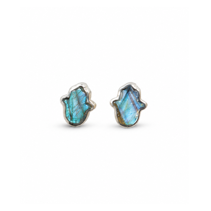 Aretes Hamsa Labradorita