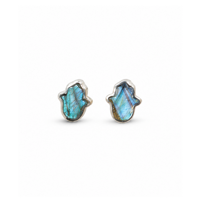 Aretes Hamsa Labradorita