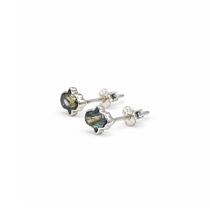 Aretes Hamsa Labradorita