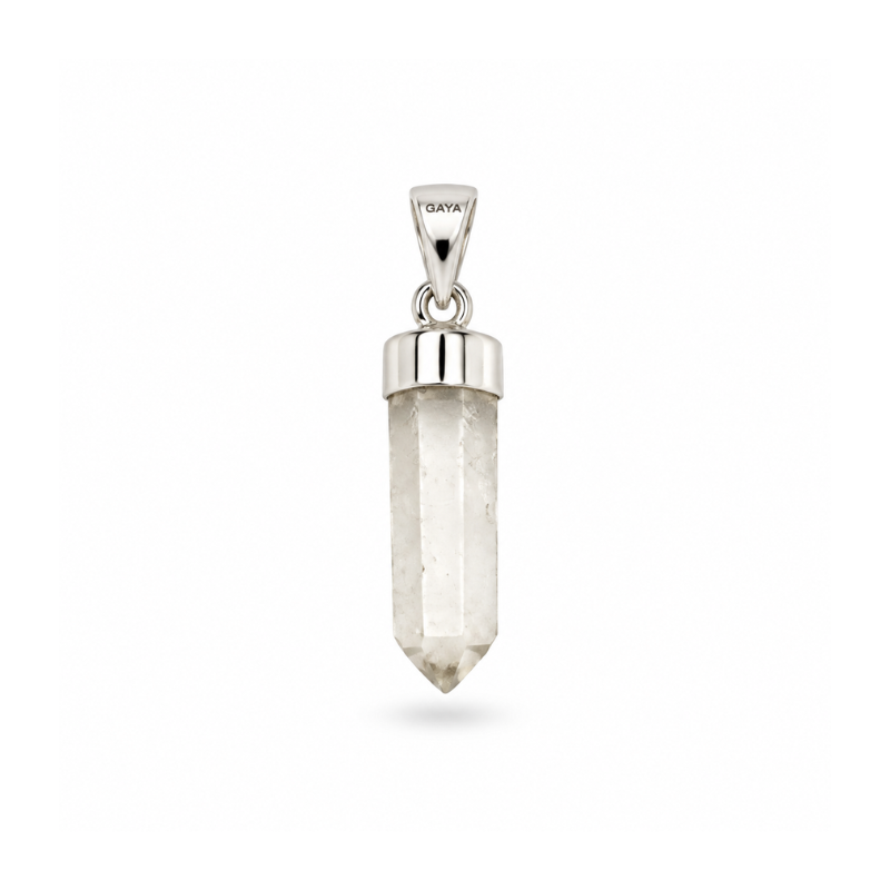 Collar Punta Cuarzo Cristal Natural