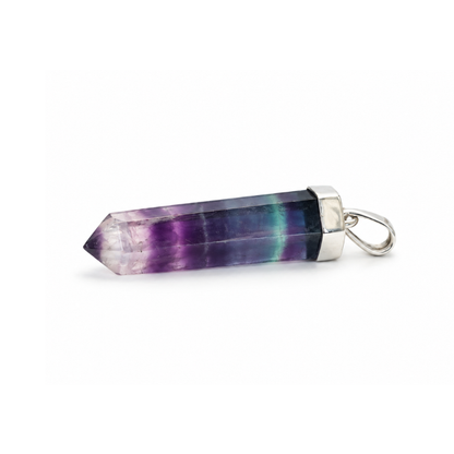 Collar Punta de Fluorita Arcoiris