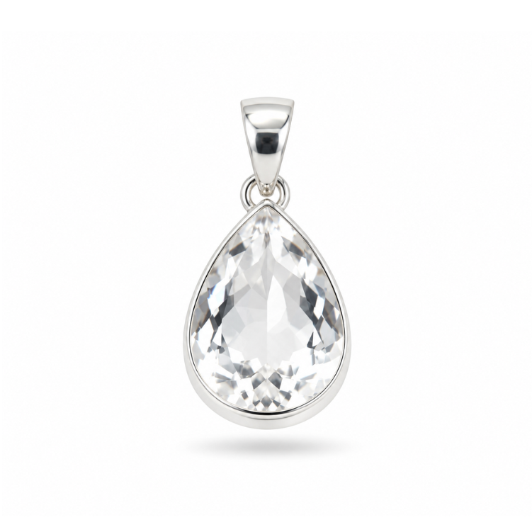 Collar Cuarzo Cristal Facetado