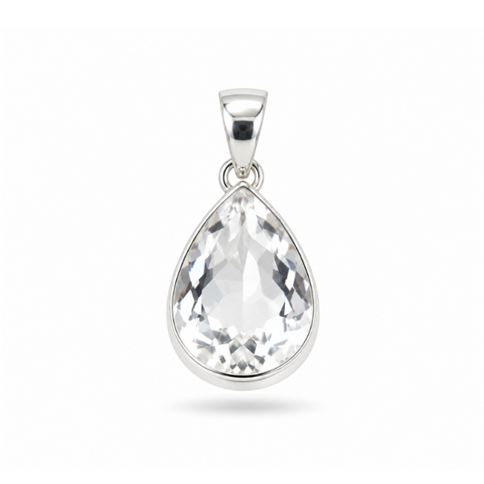 Collar Cuarzo Cristal Facetado