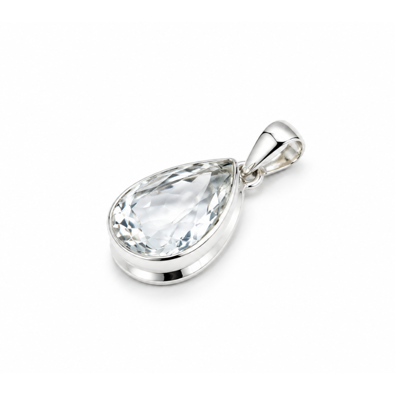 Collar Cuarzo Cristal Facetado
