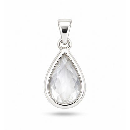 Collar Cuarzo Cristal Facetado