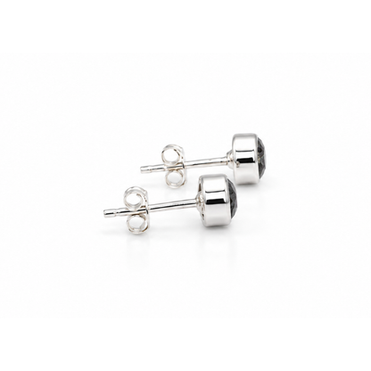 Aretes Cuarzo Turmalinado Facetado