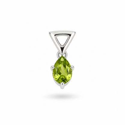 Collar de Peridoto Facetado en Corte Pera