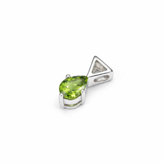 Collar de Peridoto Facetado en Corte Pera