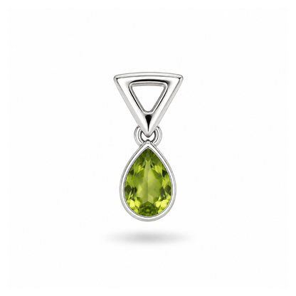 Collar de Peridoto Facetado en Corte Pera