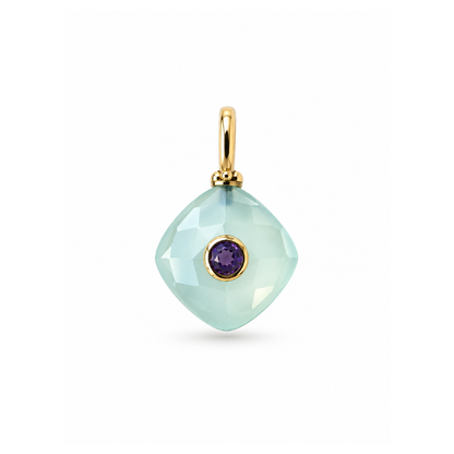 Dije de Aqua Calcedonia con Amatista