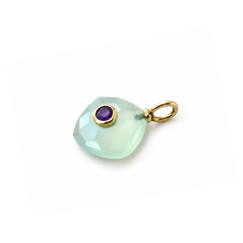 Dije de Aqua Calcedonia con Amatista