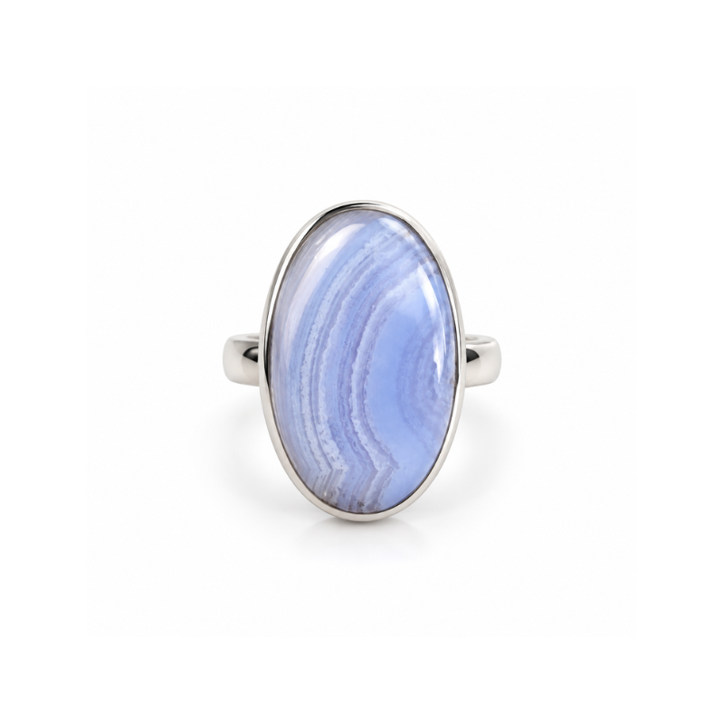 Anillo de Ágata Blue Lace