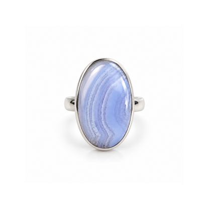 Anillo de Ágata Blue Lace