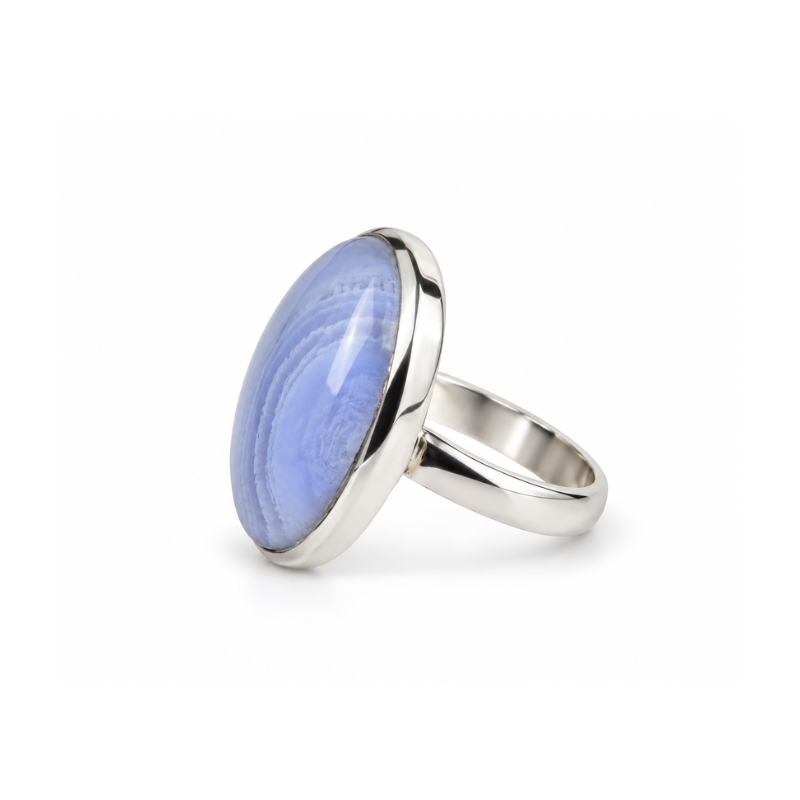 Anillo de Ágata Blue Lace